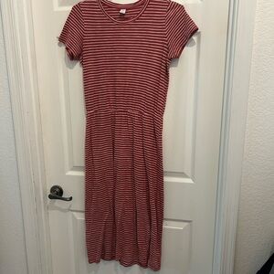 Old Navy Red and White Striped Dress